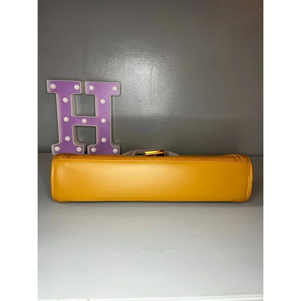 Brandon Blackwood  Jada Bag in Tan Leather with Gold Hardware